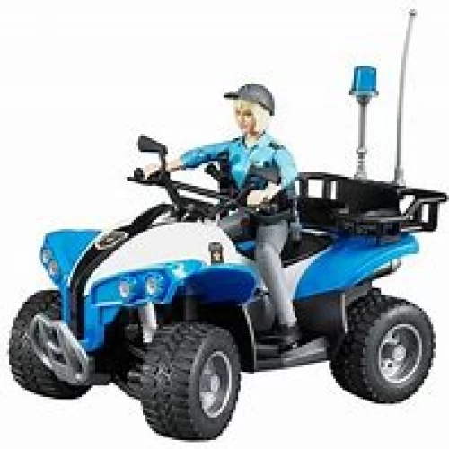Bruder B World Farm Toy , Policewoman on quad